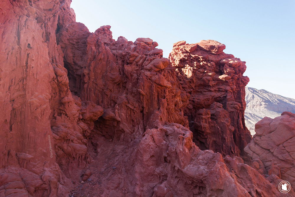 Les roches rouges de la Quebrada de las señoritas à Uquía