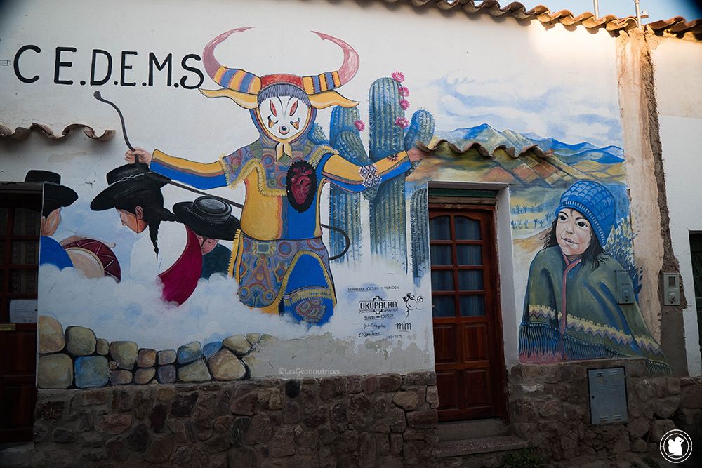 Street art façade à Humahuaca