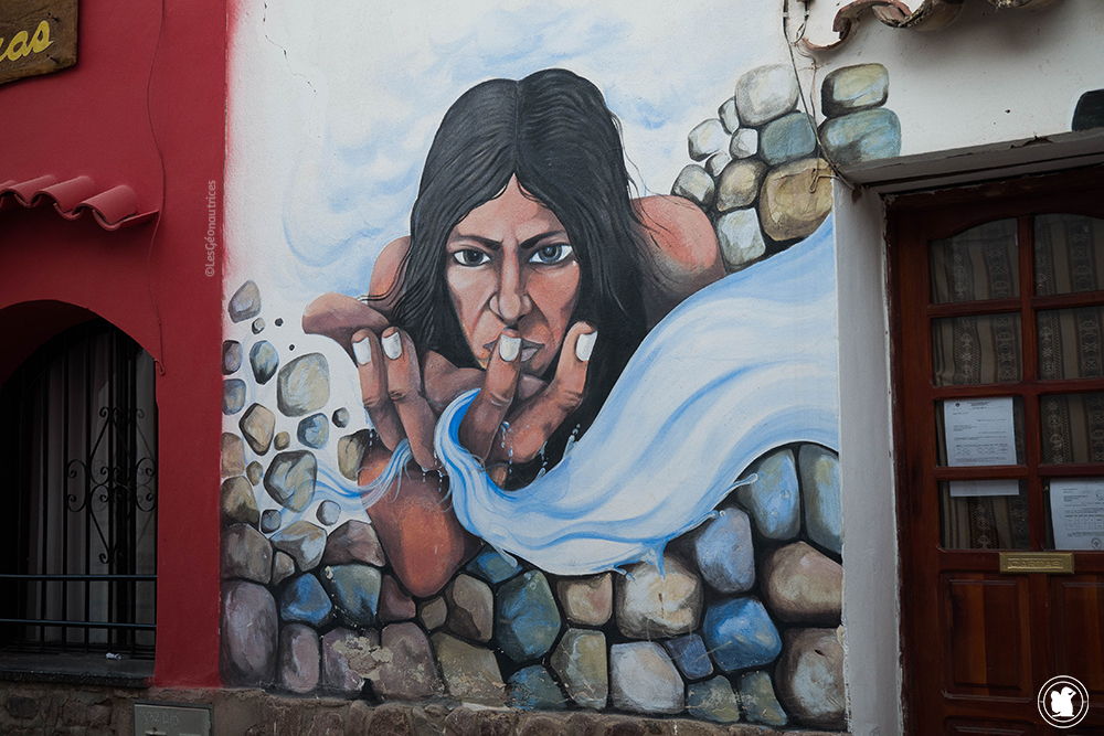 Street art façade à Humahuaca